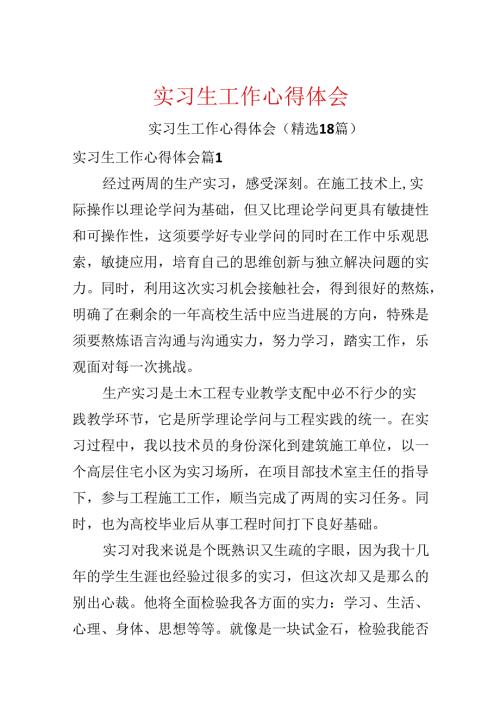 实习生工作心得体会.docx