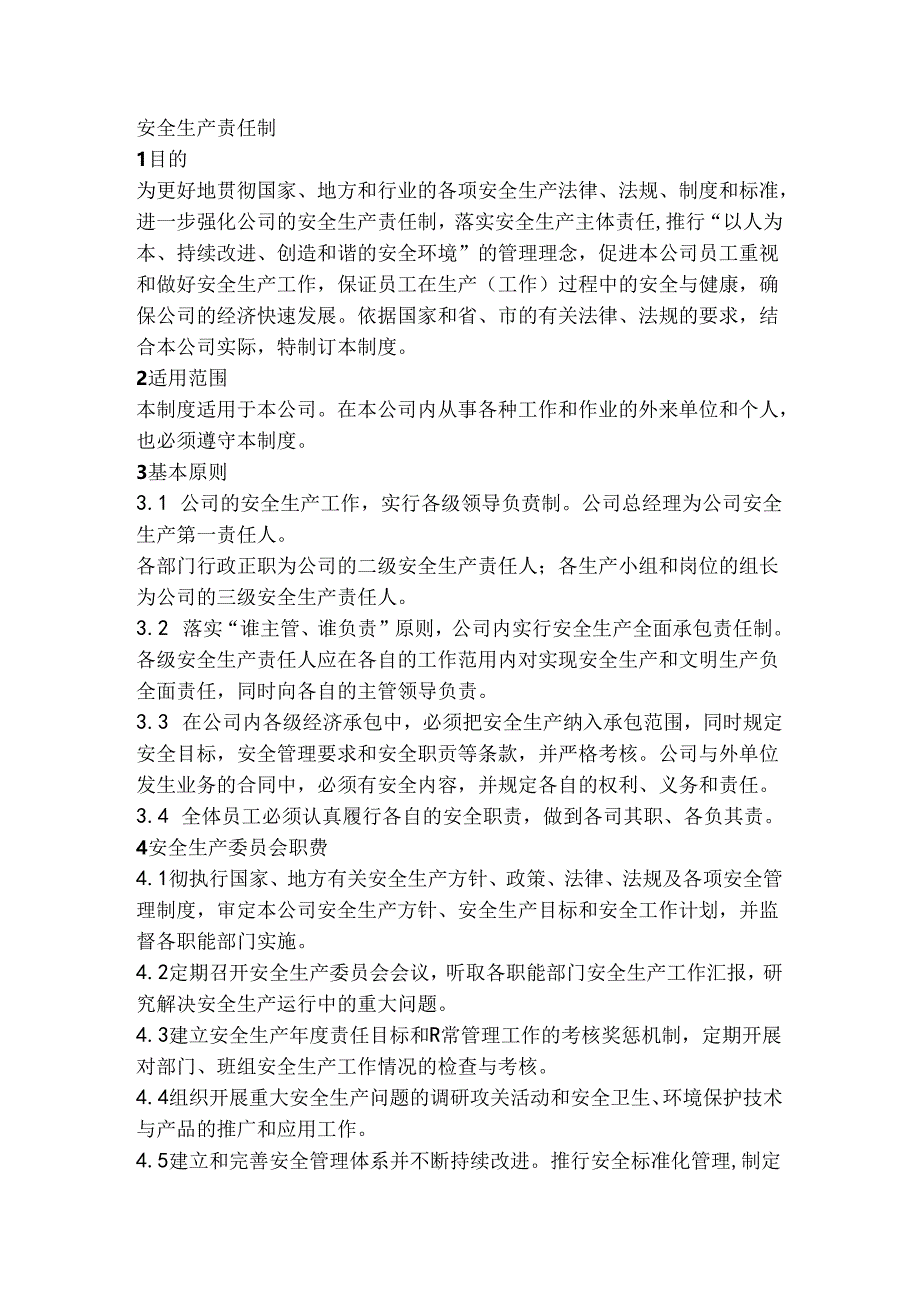 某公司安全生产责任制.docx_第1页
