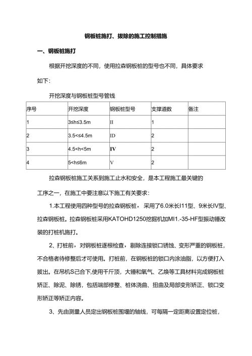 钢板桩施打、拔除的施工控制措施.docx