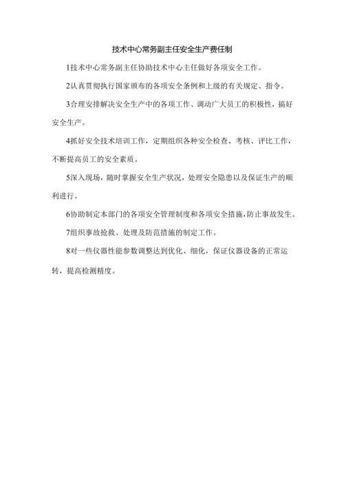 技术中心常务副主任安全生产责任制.docx