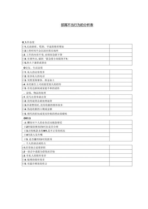 部属不当行为的分模板.docx