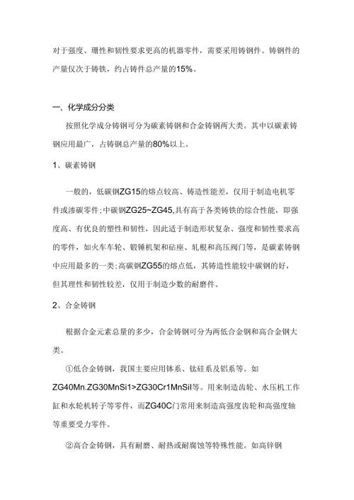 铸钢件的铸造技术要求及常见问题解析.docx