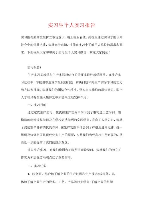 实习生个人实习报告.docx