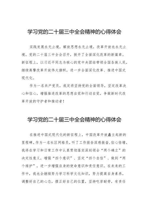 党员学习贯彻党的二十届三中全会精神心得感悟发言稿36篇.docx