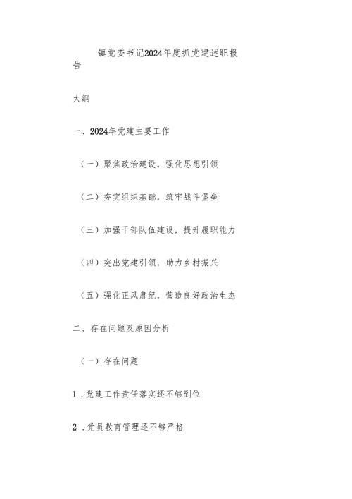 镇党委书记2024年度抓党建述职报告.docx