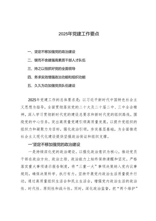 2篇范文2025年党建工作要点.docx