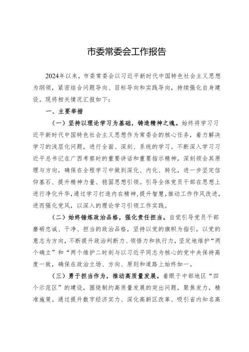 市委常委会2024年工作总结报告.docx