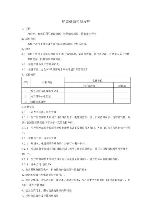 能源资源控制程序、工作流程图表.docx
