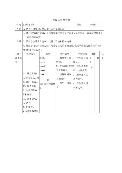 小学一年级体育教案全集.docx