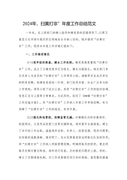 2024年“扫黄打非”年度工作总结范文.docx