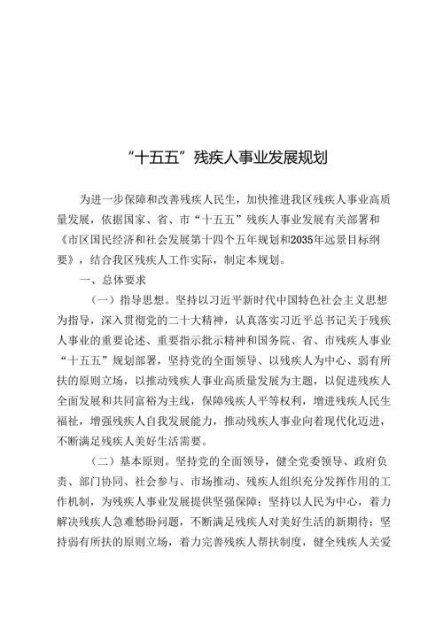 “十五五”残疾人事业发展规划.docx