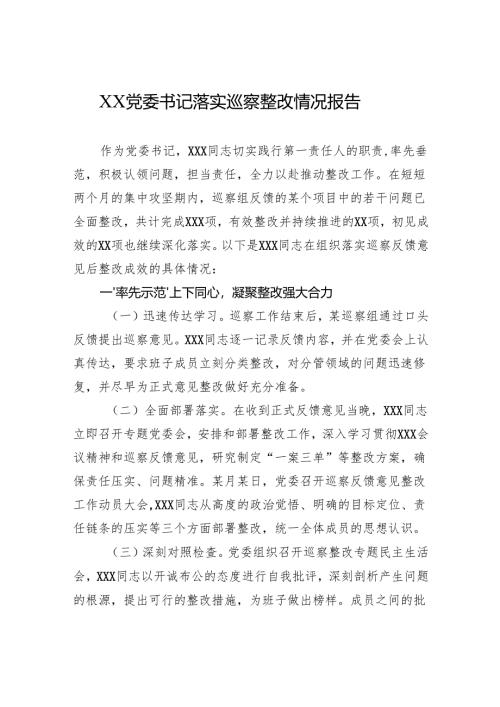 2024党委书记落实巡察整改情况报告.docx