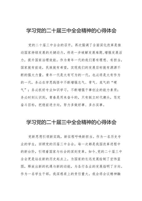 党的二十届三中全会精神的学习感悟样本36篇.docx