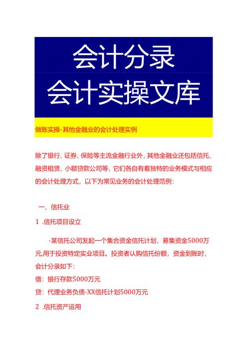 做账实操-其他金融业的会计处理实例.docx