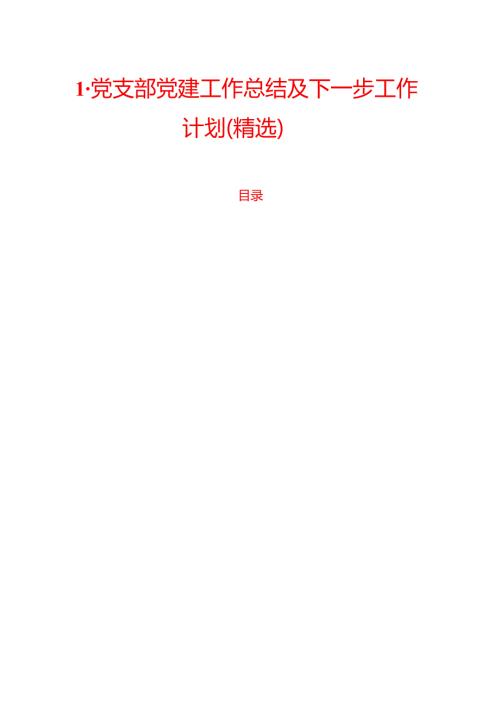 1.党支部党建工作总结及下一步工作计划（精选）.docx