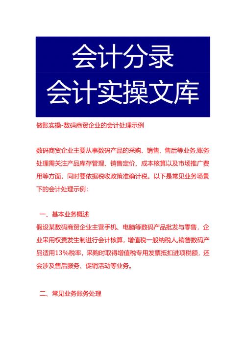 做账实操-数码商贸企业的会计处理示例.docx