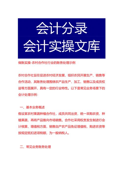 做账实操-农村合作社行业的账务处理示例.docx