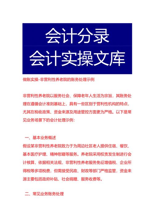做账实操-非营利型养老院的账务处理示例.docx