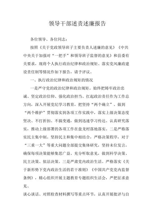 领导干部述责述廉报告.docx