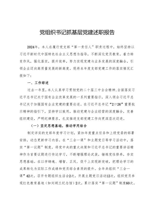 2024年党组织书记抓基层党建述职报告.docx