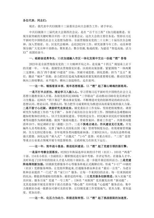 乡镇党委2024年工作报告.docx