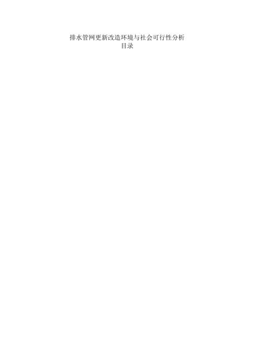 排水管网更新改造环境与社会可行性分析.docx