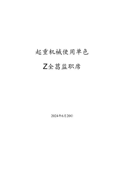 起重机械使用单位安全总监题库.docx