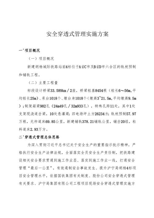 项目经理部安全穿透式管理实施方案.docx