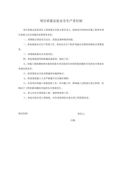 项目质量总监安全生产责任制.docx