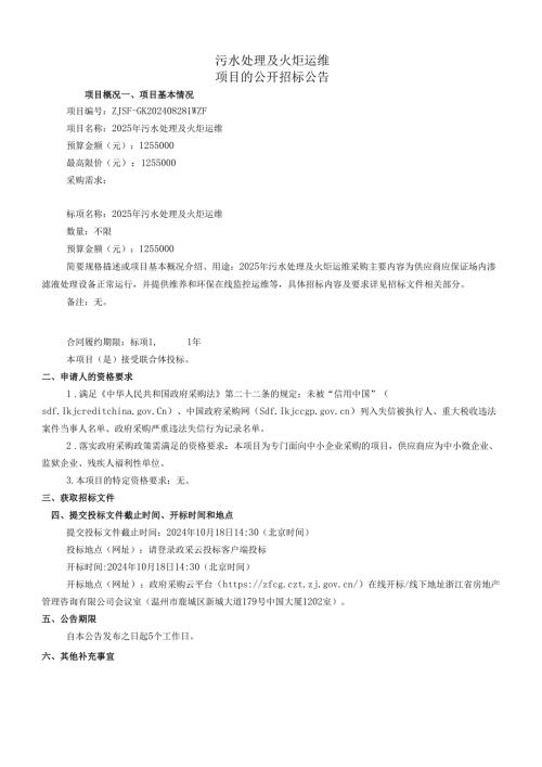 污水处理及火炬运维招标文件.docx