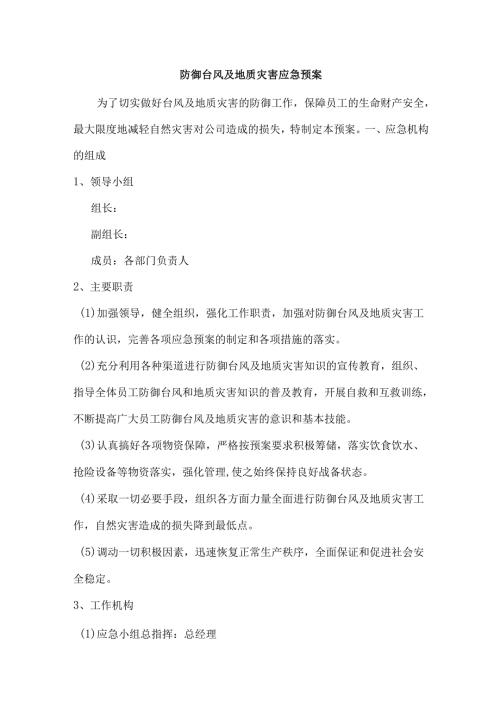 防御台风及地质灾害安全应急预案.docx