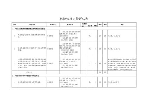 风险管理定量评估表.docx