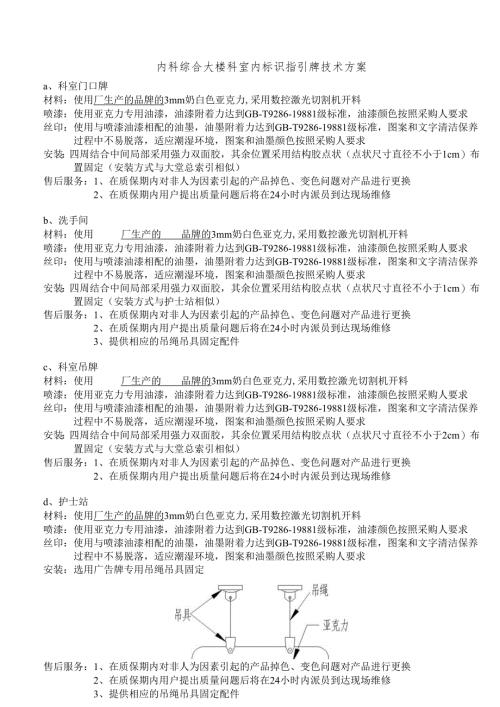 内科综合大楼科室内标识指引牌技术方案.docx