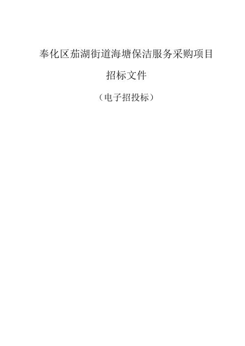 莼湖街道海塘保洁服务采购项目招标文件.docx