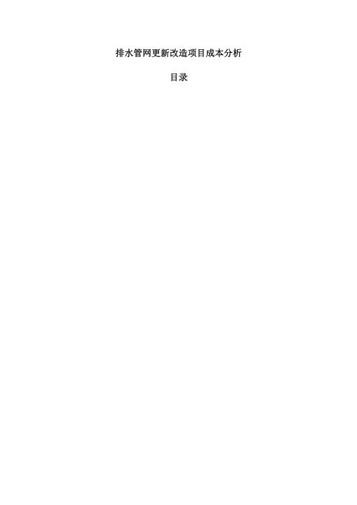 排水管网更新改造项目成本分析.docx