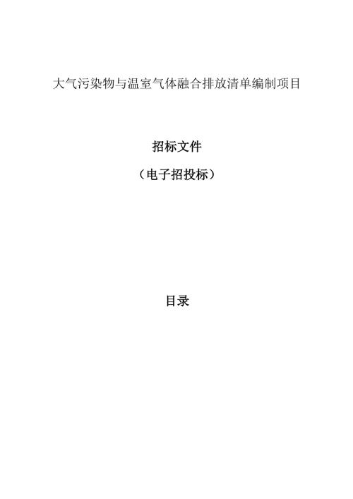 大气污染物与温室气体融合排放清单编制项目招标文件.docx
