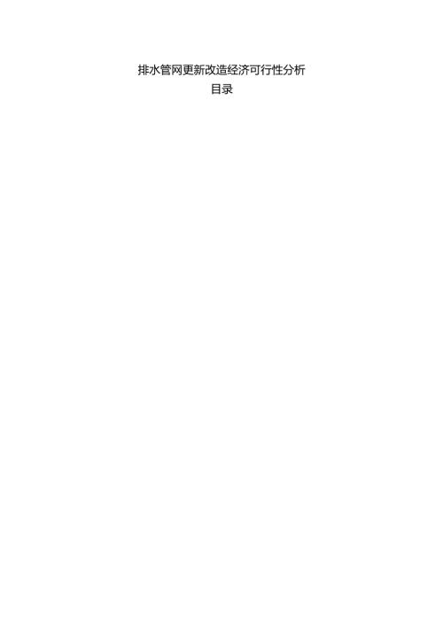 排水管网更新改造经济可行性分析.docx