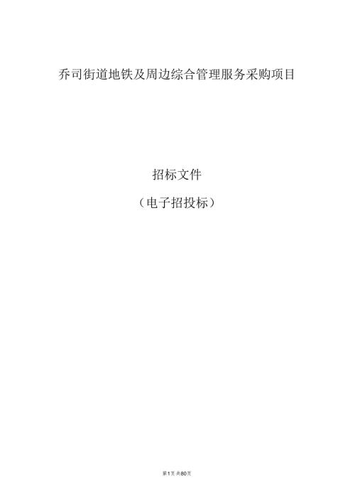 地铁及周边综合管理服务采购项目招标文件.docx