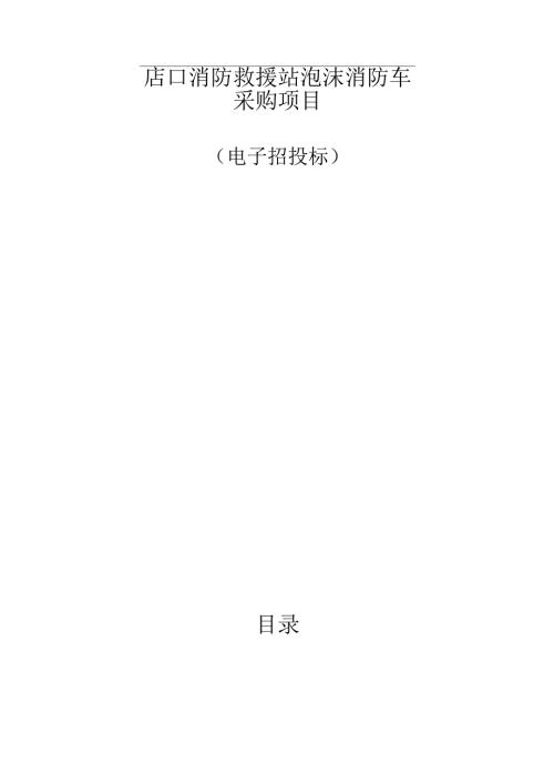 消防救援站泡沫消防车采购项目招标文件.docx