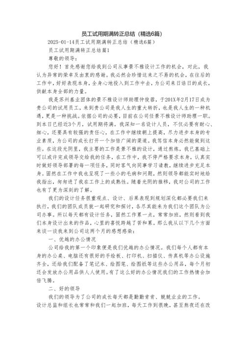 员工试用期满转正总结（精选6篇）.docx