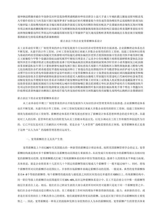 公司宽带薪酬体系设计方案.docx
