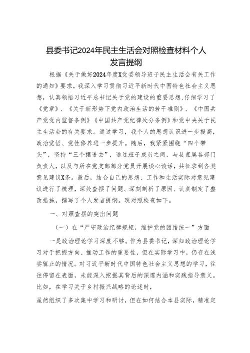 2025年度民主生活会对照检查材料精选两篇合辑（书记+组织部长）.docx