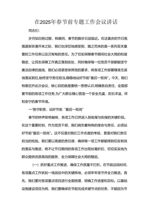 在2025年春节前专题工作会议讲话.docx