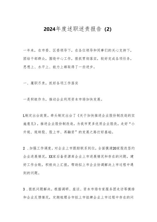 2024年度述职述责报告（2）.docx
