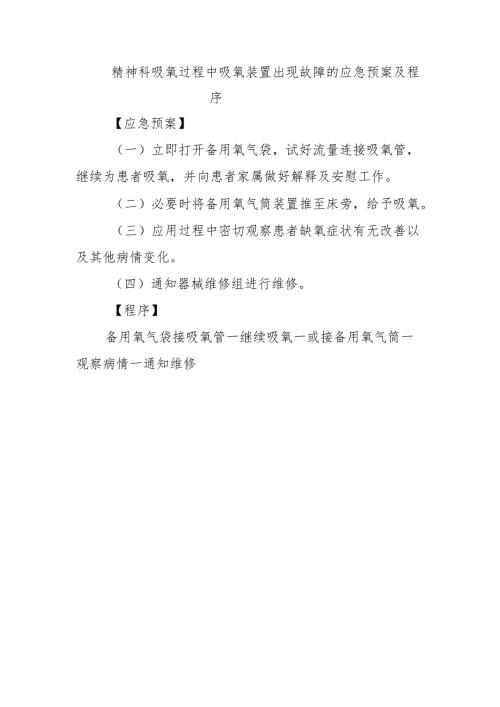 精神科吸氧过程中吸氧装置出现故障的应急预案及程序.docx