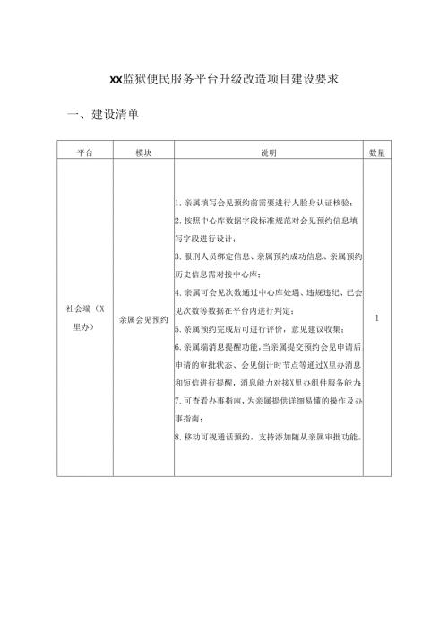 XX监狱便民服务平台升级改造项目建设要求.docx