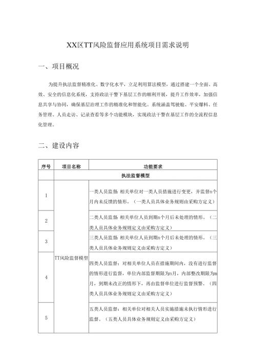 XX区TT风险监督应用系统项目需求说明.docx
