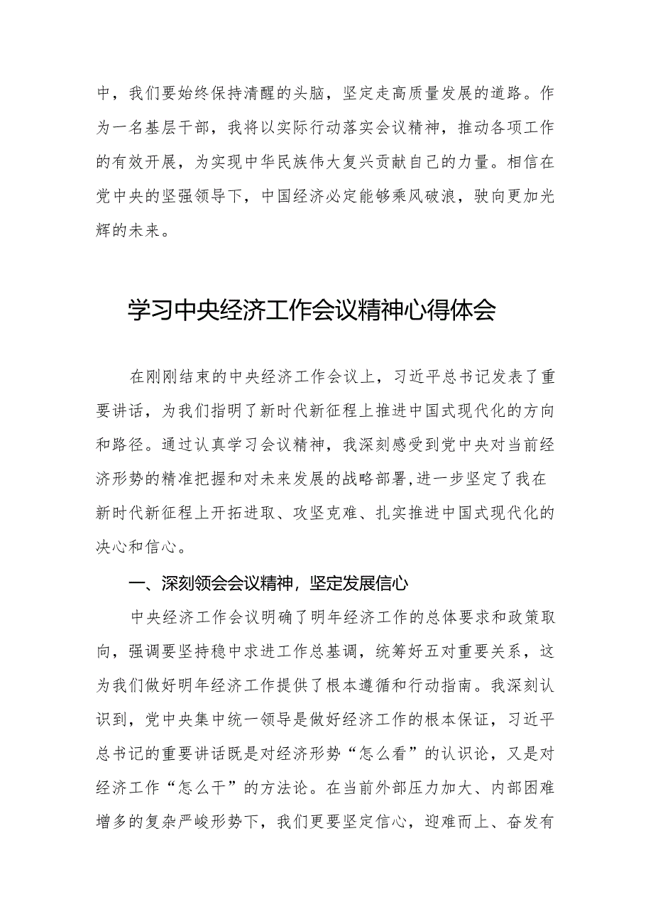 2024年中央经济工作会议精神学习心得体会八篇.docx_第3页