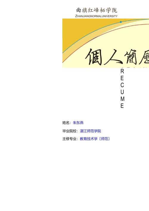 计算机教师简历.docx