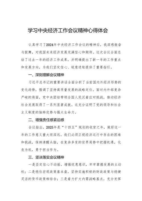 深入学习2024年中央经济工作会议精神的心得体会3篇.docx